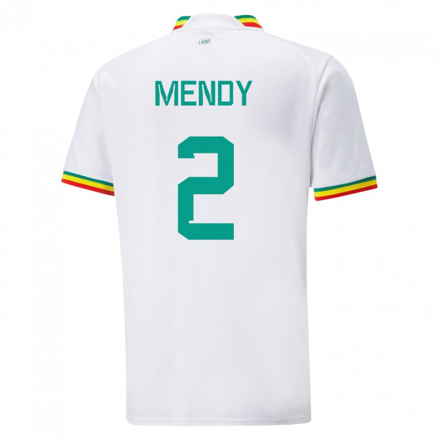 Kinder Senegalesische Formose Mendy #2 Weiß Heimtrikot Trikot 22-24 T-shirt
