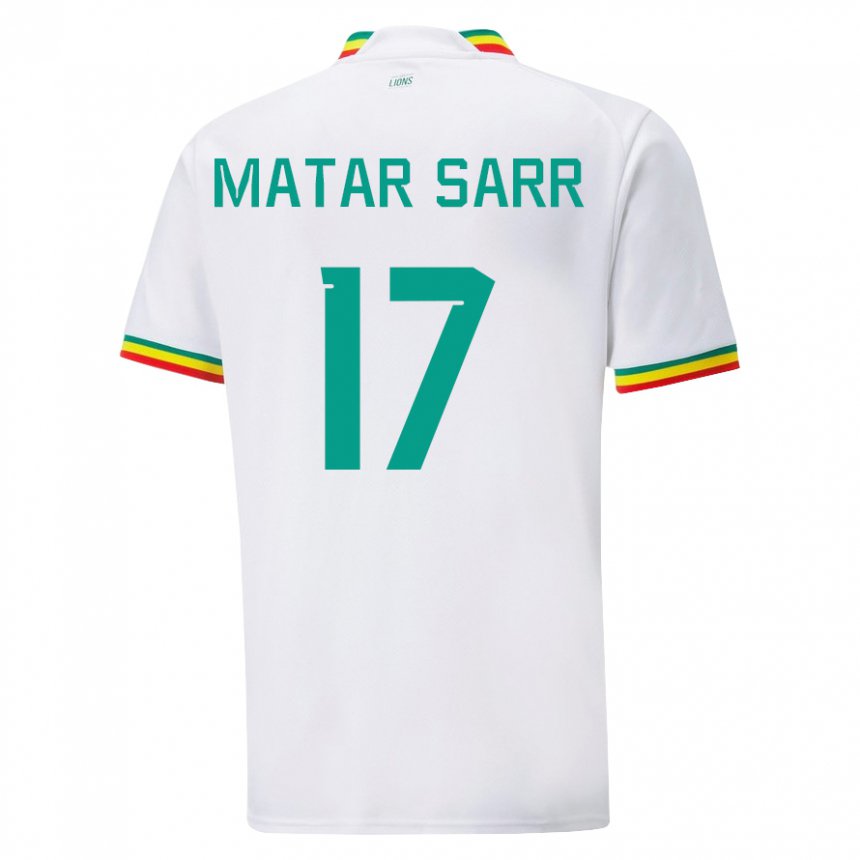 Kinder Senegalesische Pape Matar Sarr #17 Weiß Heimtrikot Trikot 22-24 T-shirt