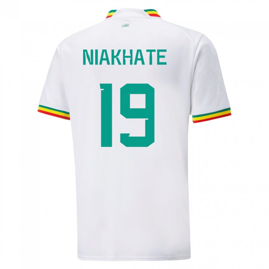 Kinder Senegalesische Moussa Niakhate #19 Weiß Heimtrikot Trikot 22-24 T-shirt