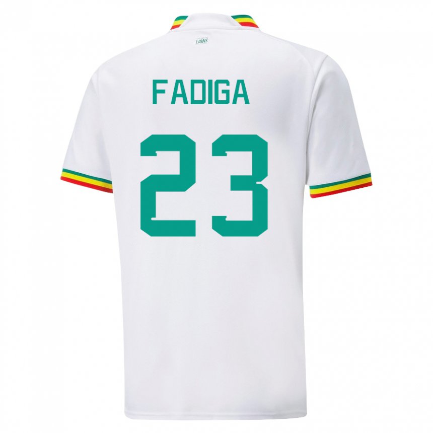 Kinder Senegalesische Noah Fadiga #23 Weiß Heimtrikot Trikot 22-24 T-shirt