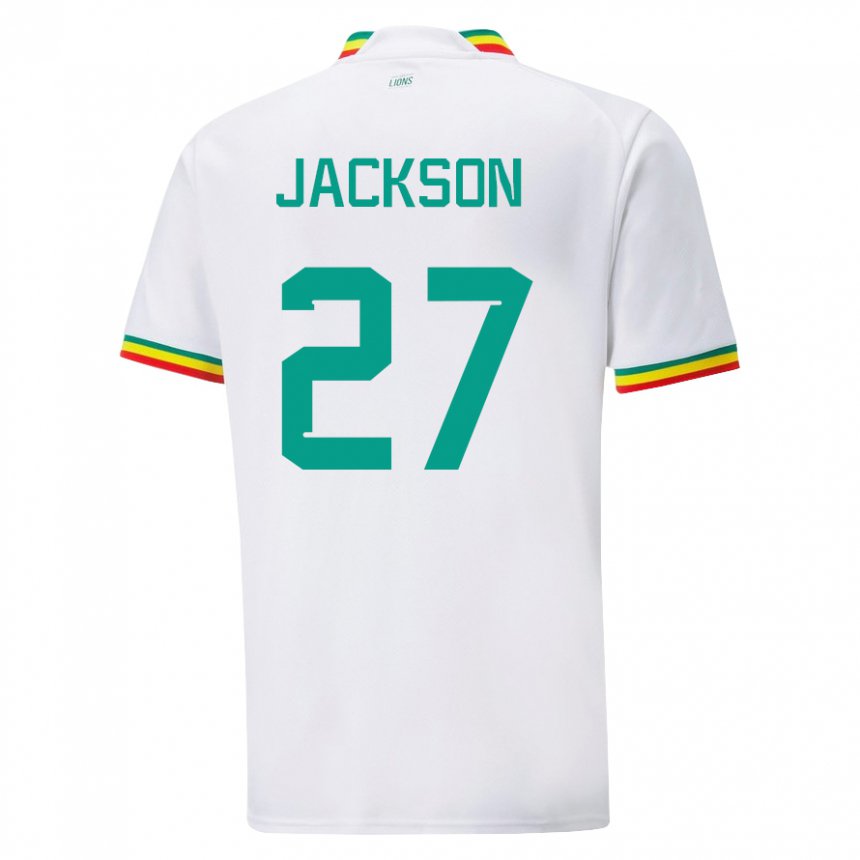 Kinder Senegalesische Nicolas Jackson #27 Weiß Heimtrikot Trikot 22-24 T-shirt