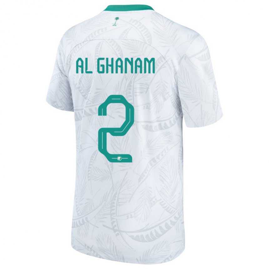 Kinder Saudi-arabische Sultan Al Ghanaischem #2 Weiß Heimtrikot Trikot 22-24 T-shirt