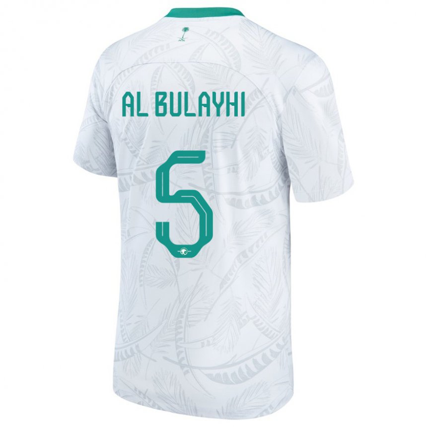Kinder Saudi-arabische Ali Al Bulayhi #5 Weiß Heimtrikot Trikot 22-24 T-shirt