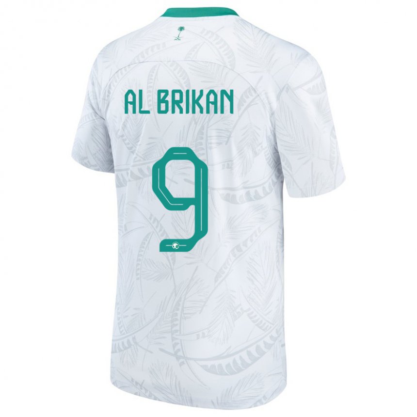 Kinder Saudi-arabische Feras Al Brikan #9 Weiß Heimtrikot Trikot 22-24 T-shirt