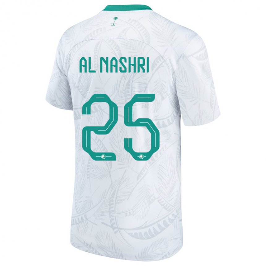 Kinder Saudi-arabische Awad Al Nashri #25 Weiß Heimtrikot Trikot 22-24 T-shirt