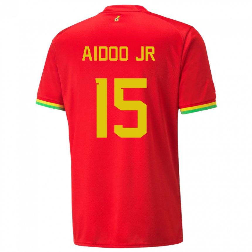 Kinder Ghanaische Joseph Aidoo #15 Rot Auswärtstrikot Trikot 22-24 T-shirt