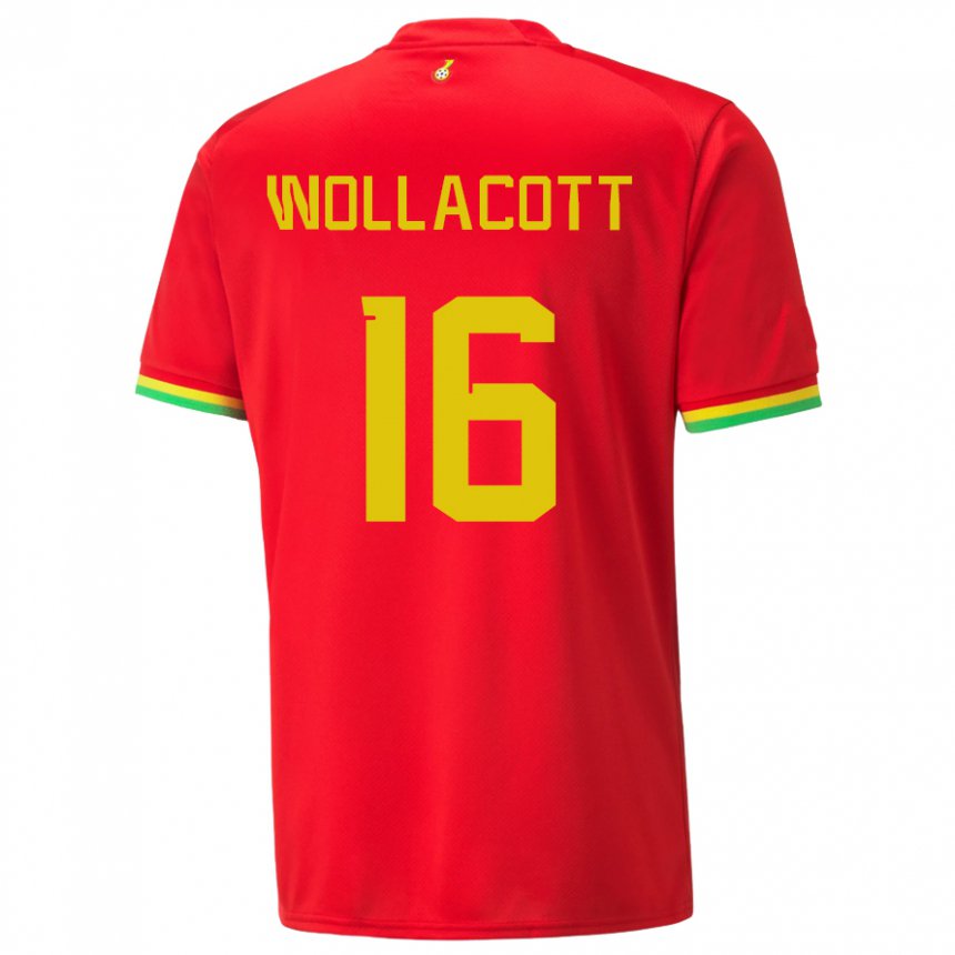 Kinder Ghanaische Joe Wollacott #16 Rot Auswärtstrikot Trikot 22-24 T-shirt