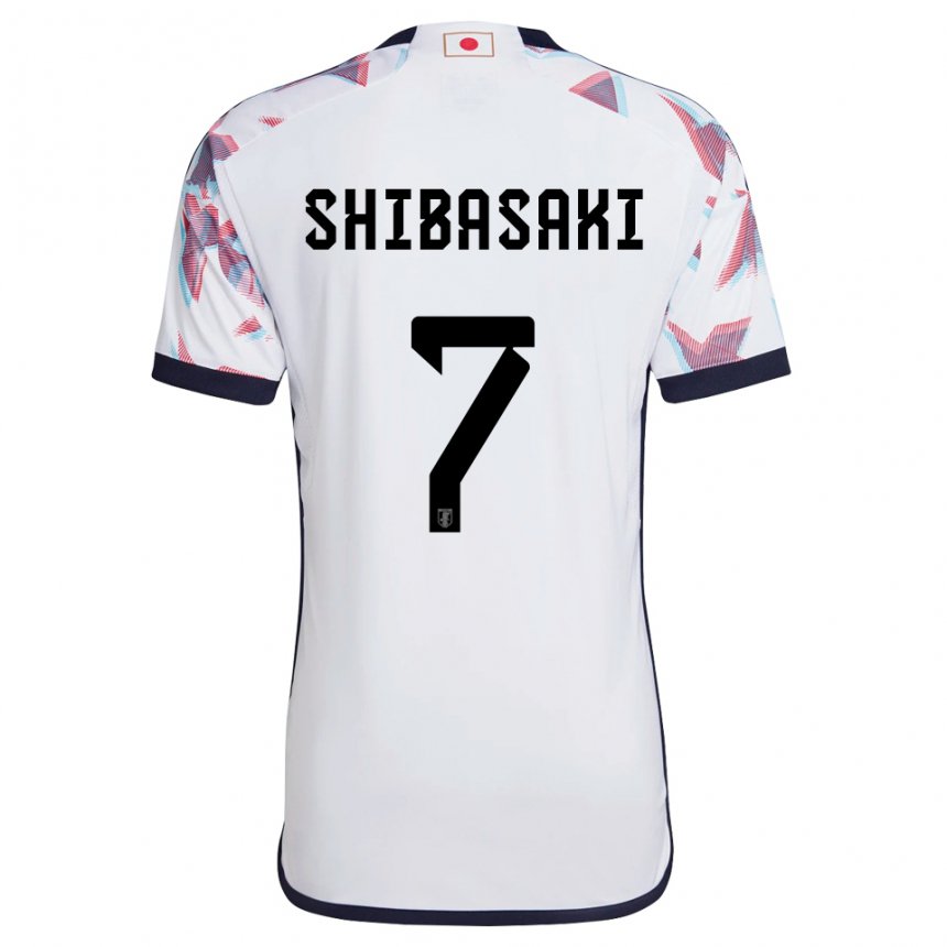 Kinder Japanische Gaku Shibasaki #7 Weiß Auswärtstrikot Trikot 22-24 T-shirt