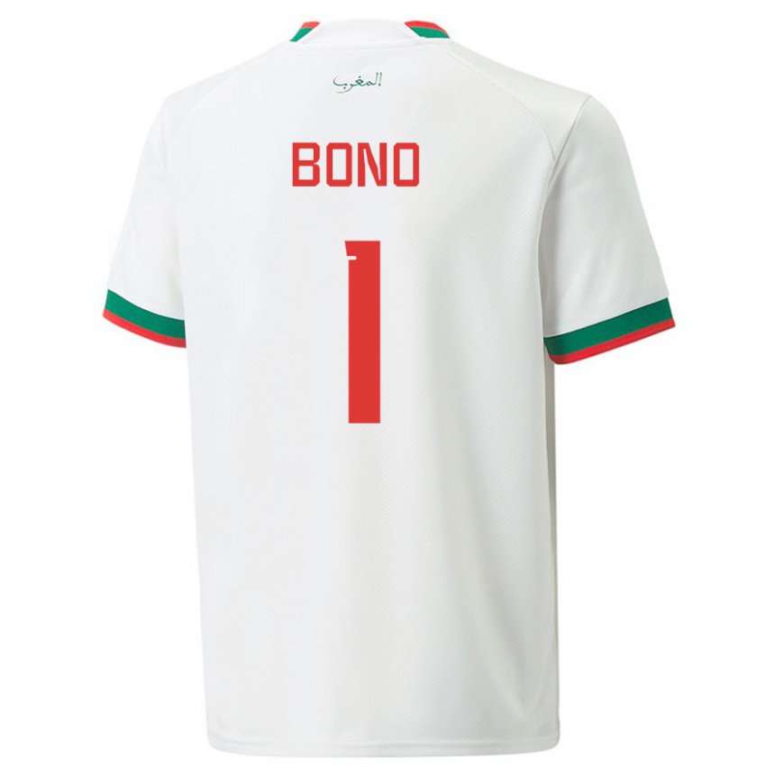 Kinder Marokkanische Bono #1 Weiß Auswärtstrikot Trikot 22-24 T-shirt