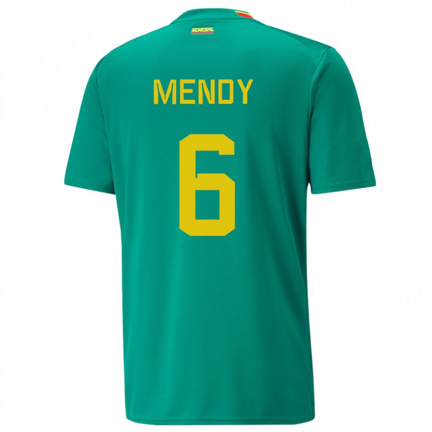 Kinder Senegalesische Nampalys Mendy #6 Grün Auswärtstrikot Trikot 22-24 T-shirt