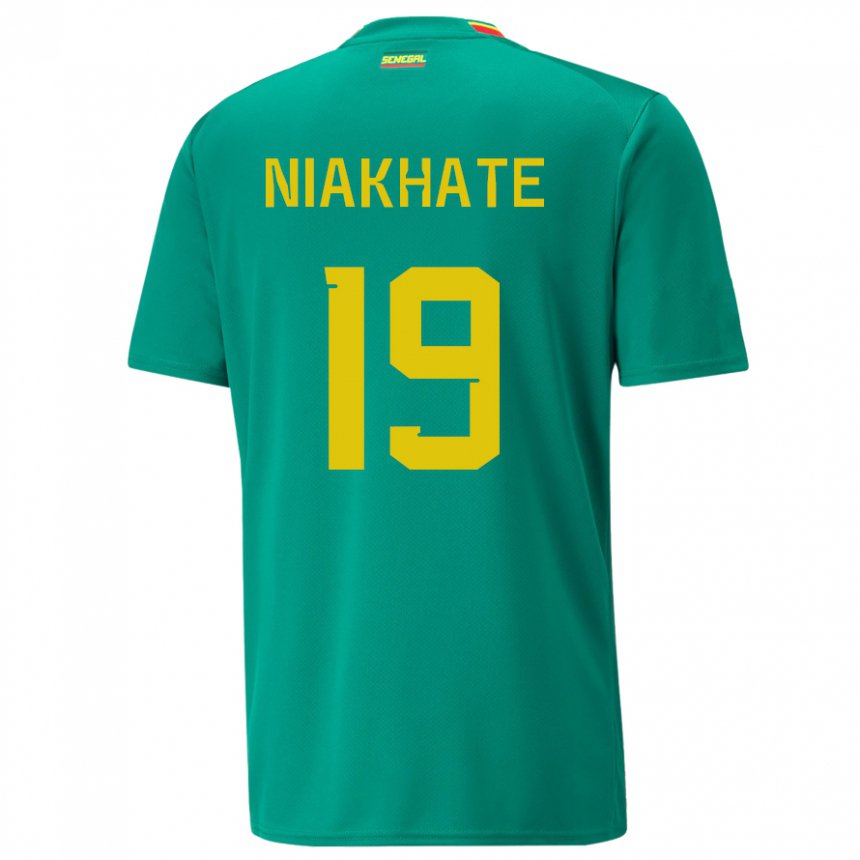 Kinder Senegalesische Moussa Niakhate #19 Grün Auswärtstrikot Trikot 22-24 T-shirt