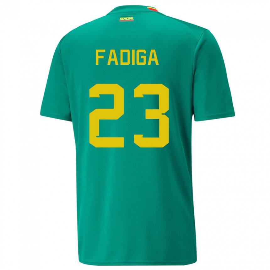 Kinder Senegalesische Noah Fadiga #23 Grün Auswärtstrikot Trikot 22-24 T-shirt