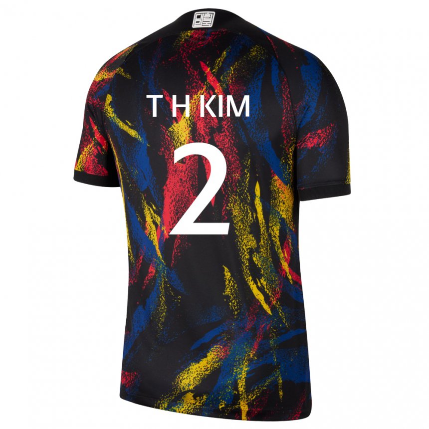 Kinder Südkoreanische Tae-hwan Kim #2 Mehrfarbig Auswärtstrikot Trikot 22-24 T-shirt