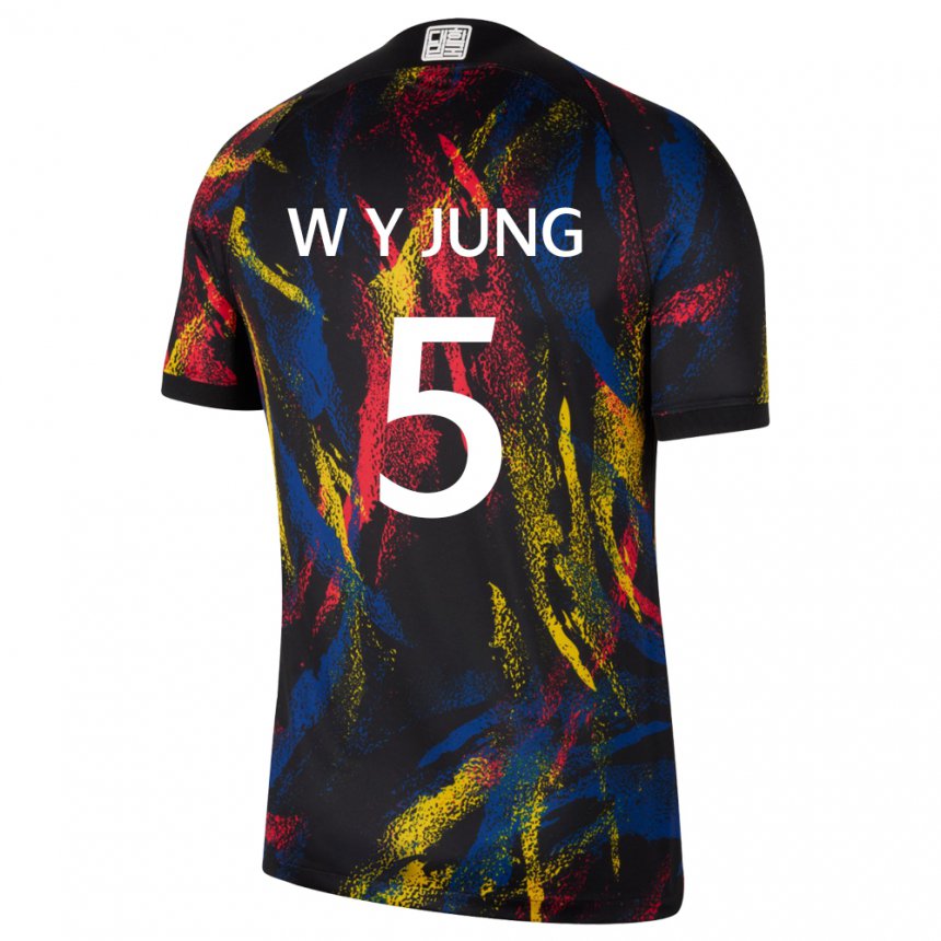 Kinder Südkoreanische Woo-young Jung #5 Mehrfarbig Auswärtstrikot Trikot 22-24 T-shirt