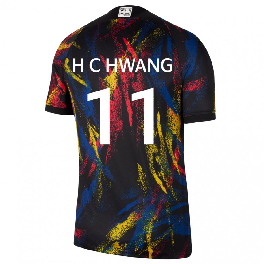 Kinder Südkoreanische Hee-chan Hwang #11 Mehrfarbig Auswärtstrikot Trikot 22-24 T-shirt