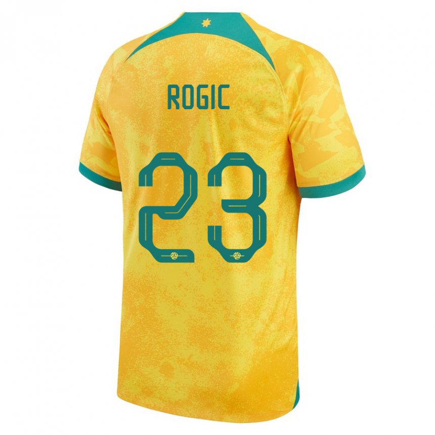 Herren Australische Tom Rogic #23 Gold Heimtrikot Trikot 22-24 T-shirt