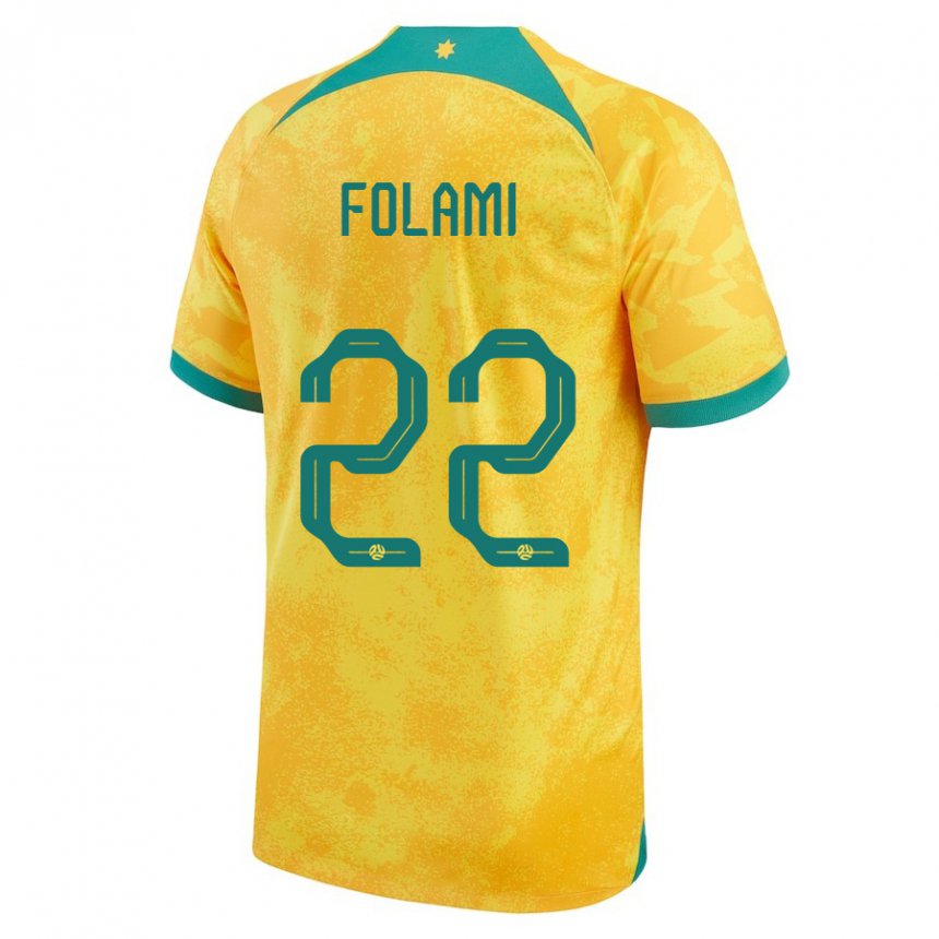 Herren Australische Ben Folami #22 Gold Heimtrikot Trikot 22-24 T-shirt