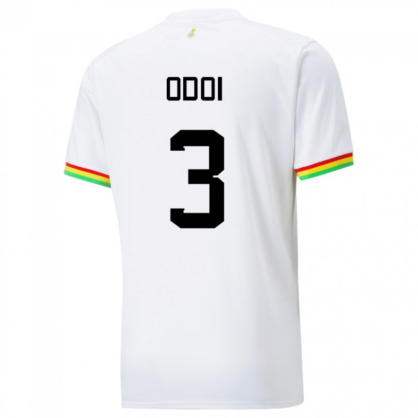 Herren Ghanaische Denis Odoi #3 Weiß Heimtrikot Trikot 22-24 T-shirt