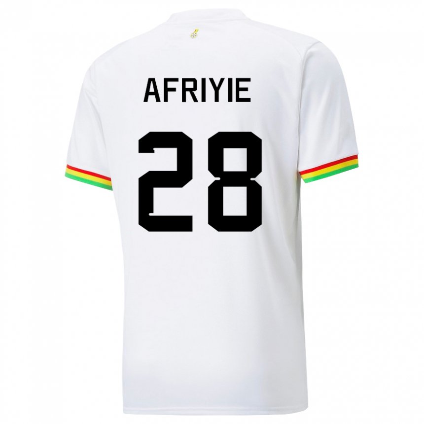 Herren Ghanaische Daniel Afriyie #28 Weiß Heimtrikot Trikot 22-24 T-shirt