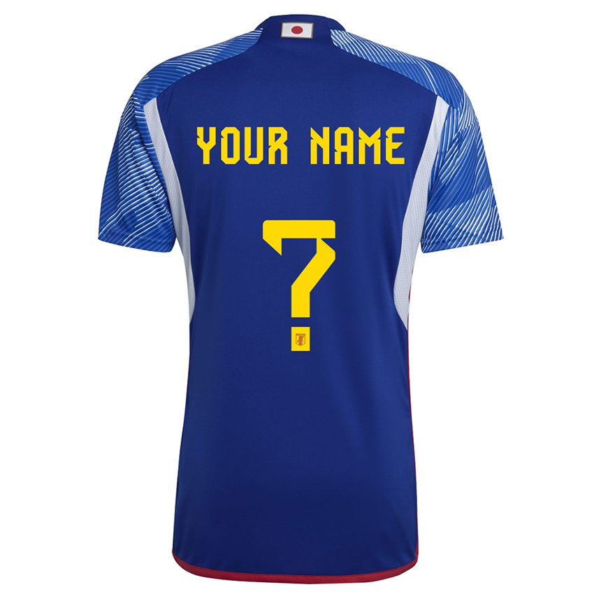 Herren Japanische Ihren Namen #0 Königsblau Heimtrikot Trikot 22-24 T-shirt