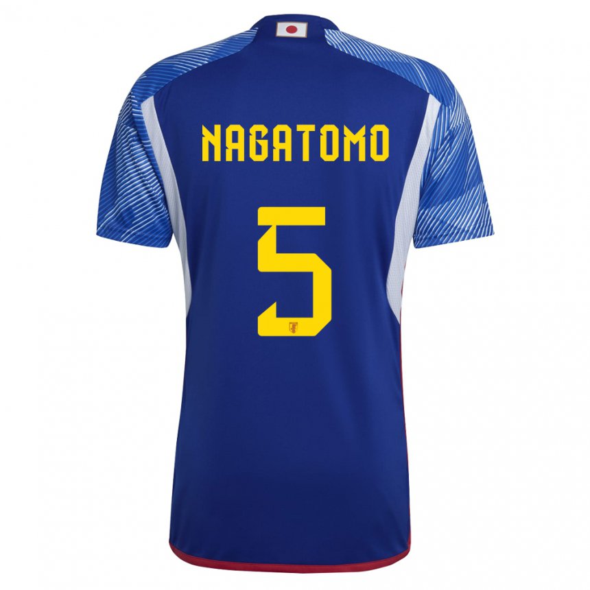 Herren Japanische Yuto Nagatomo #5 Königsblau Heimtrikot Trikot 22-24 T-shirt