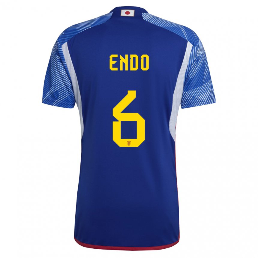 Herren Japanische Wataru Endo #6 Königsblau Heimtrikot Trikot 22-24 T-shirt