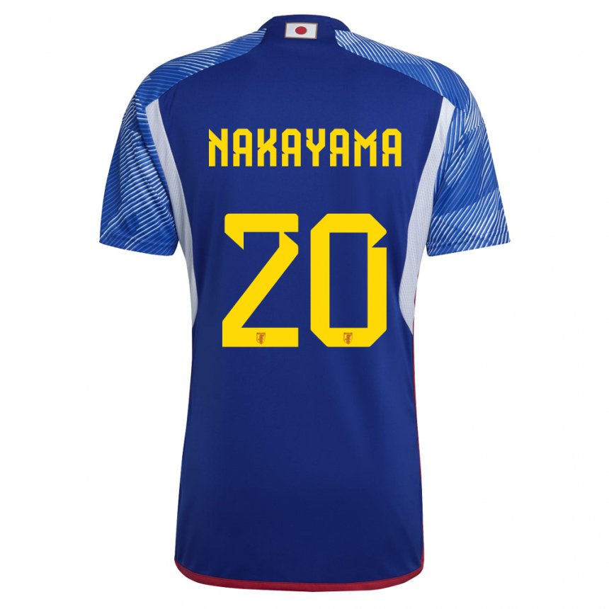 Herren Japanische Yuta Nakayama #20 Königsblau Heimtrikot Trikot 22-24 T-shirt