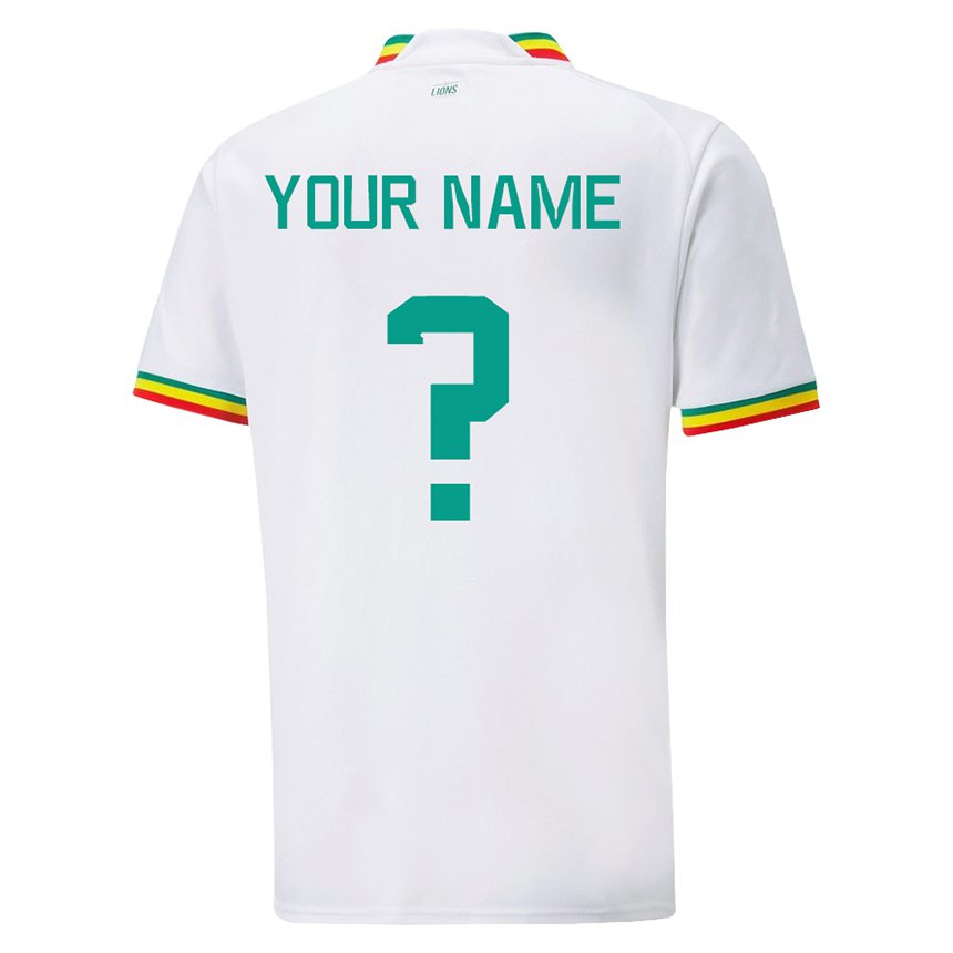 Herren Senegalesische Ihren Namen #0 Weiß Heimtrikot Trikot 22-24 T-shirt