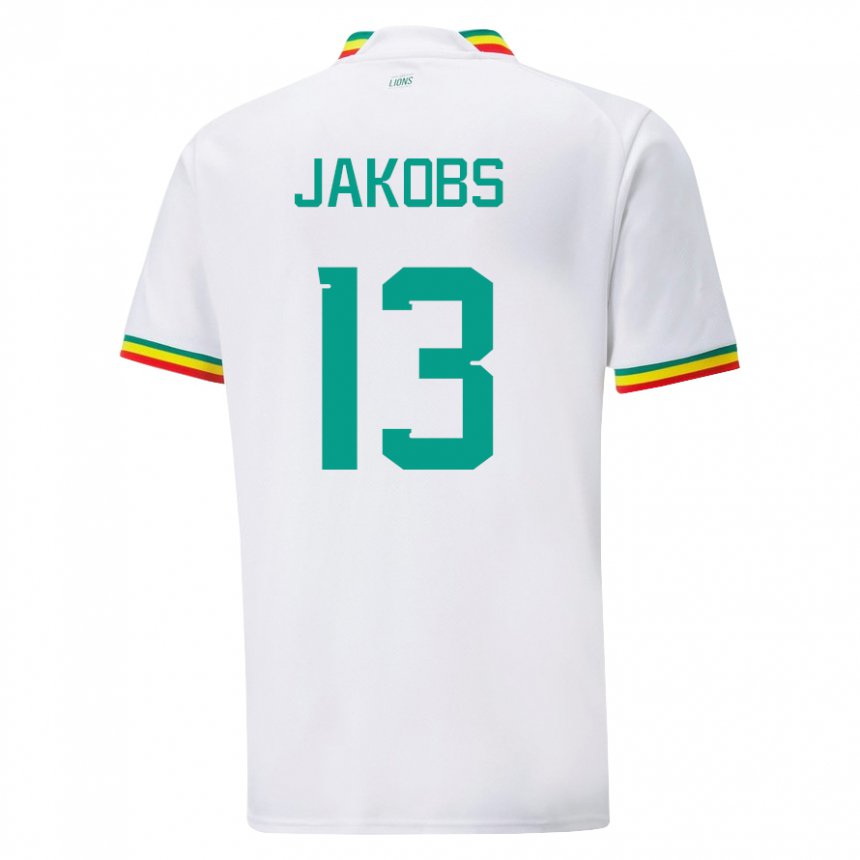 Herren Senegalesische Ismail Jakobs #13 Weiß Heimtrikot Trikot 22-24 T-shirt