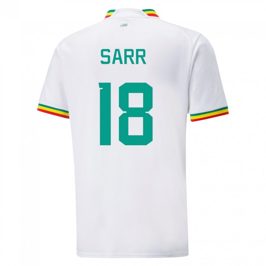 Herren Senegalesische Ismaila Sarr #18 Weiß Heimtrikot Trikot 22-24 T-shirt