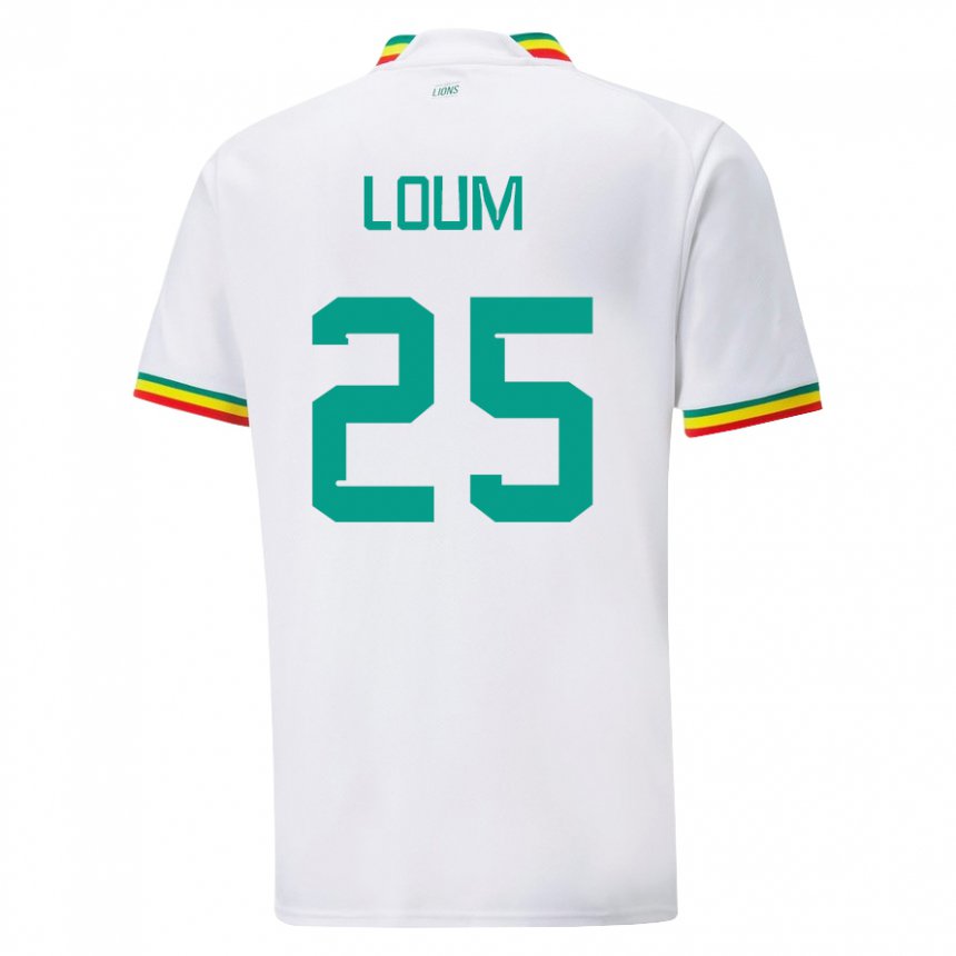 Herren Senegalesische Mamadou Loum #25 Weiß Heimtrikot Trikot 22-24 T-shirt