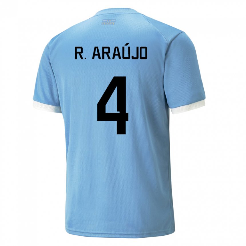 Herren Uruguayische Ronald Araujo #4 Blau Heimtrikot Trikot 22-24 T-shirt