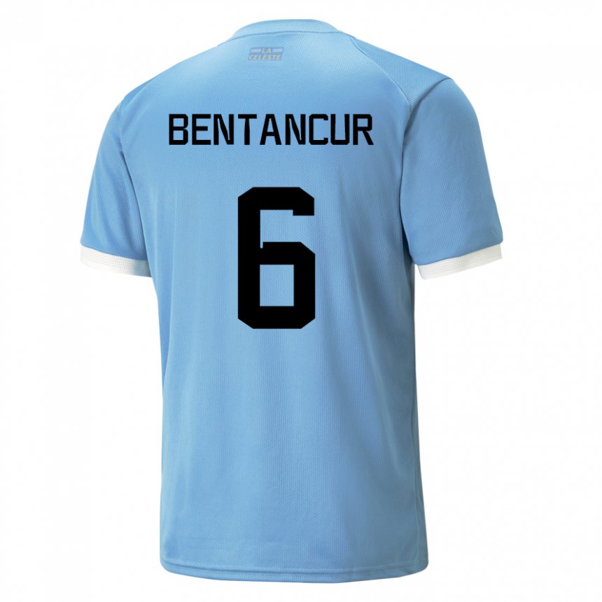 Herren Uruguayische Rodrigo Bentancur #6 Blau Heimtrikot Trikot 22-24 T-shirt