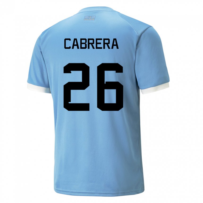 Herren Uruguayische Leandro Cabrera #26 Blau Heimtrikot Trikot 22-24 T-shirt