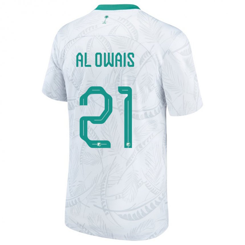 Herren Saudi-arabische Mohammed Al Owais #21 Weiß Heimtrikot Trikot 22-24 T-shirt