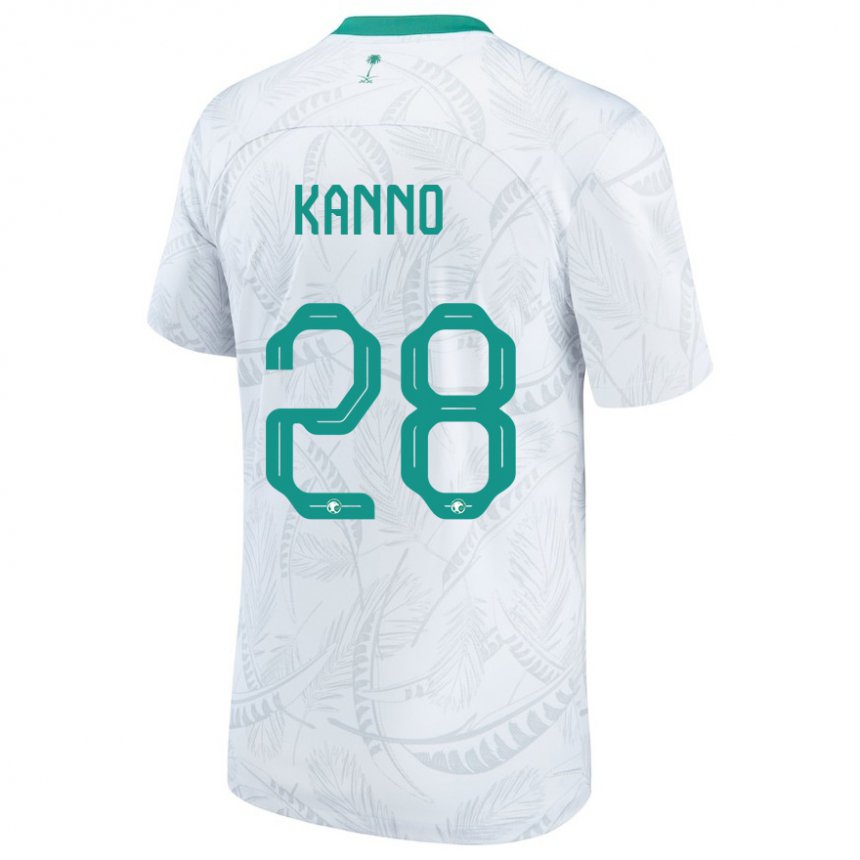 Herren Saudi-arabische Mohamed Kanno #28 Weiß Heimtrikot Trikot 22-24 T-shirt