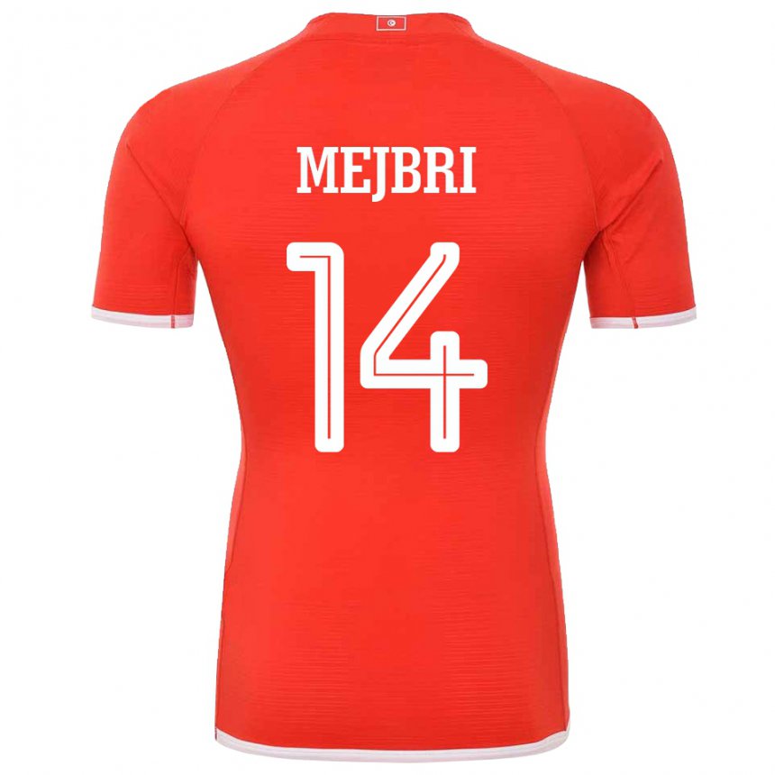 Herren Tunesische Hannibal Mejbri #14 Rot Heimtrikot Trikot 22-24 T-shirt