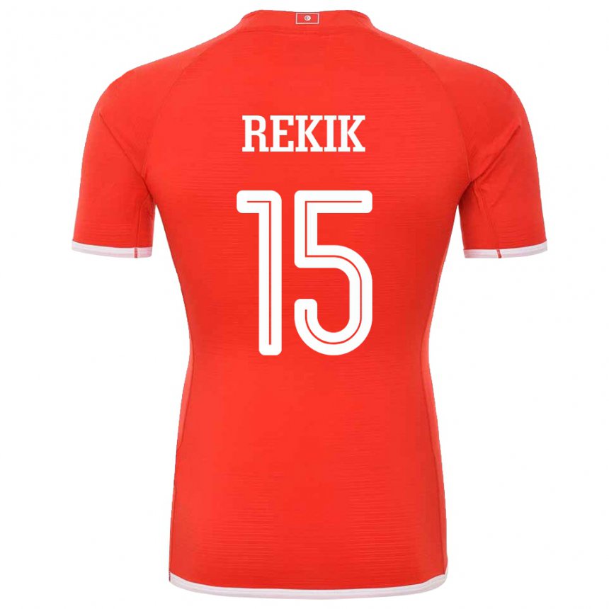 Herren Tunesische Omar Rekik #15 Rot Heimtrikot Trikot 22-24 T-shirt