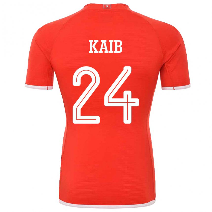 Herren Tunesische Rami Kaib #24 Rot Heimtrikot Trikot 22-24 T-shirt