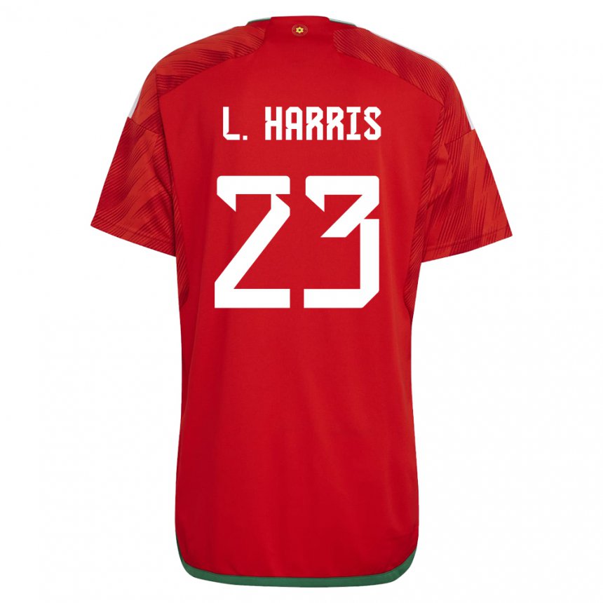 Herren Walisische Luke Harris #23 Rot Heimtrikot Trikot 22-24 T-shirt