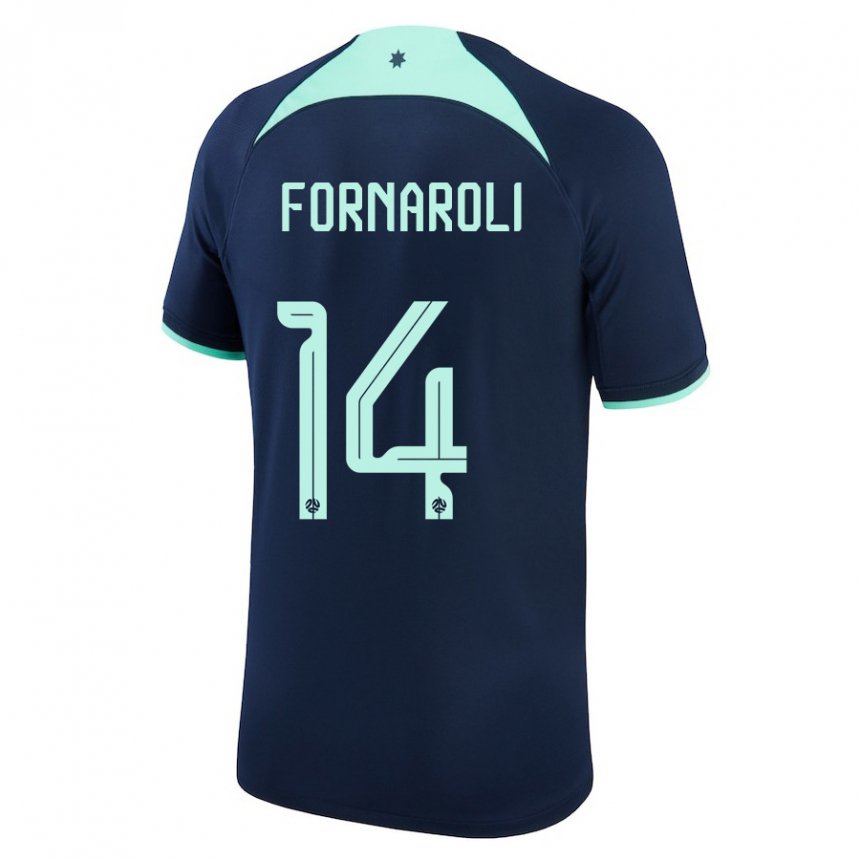 Herren Australische Bruno Fornaroli #14 Dunkelblau Auswärtstrikot Trikot 22-24 T-shirt