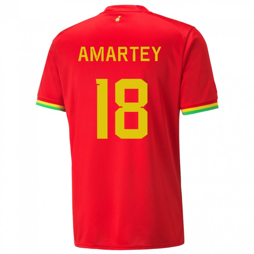 Herren Ghanaische Daniel Amartey #18 Rot Auswärtstrikot Trikot 22-24 T-shirt