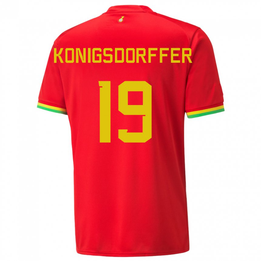 Herren Ghanaische Ransford-yeboah Konigsdorffer #19 Rot Auswärtstrikot Trikot 22-24 T-shirt