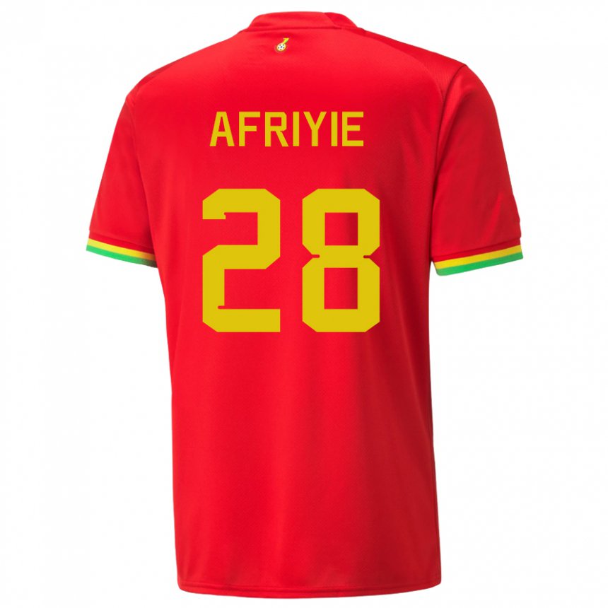 Herren Ghanaische Daniel Afriyie #28 Rot Auswärtstrikot Trikot 22-24 T-shirt