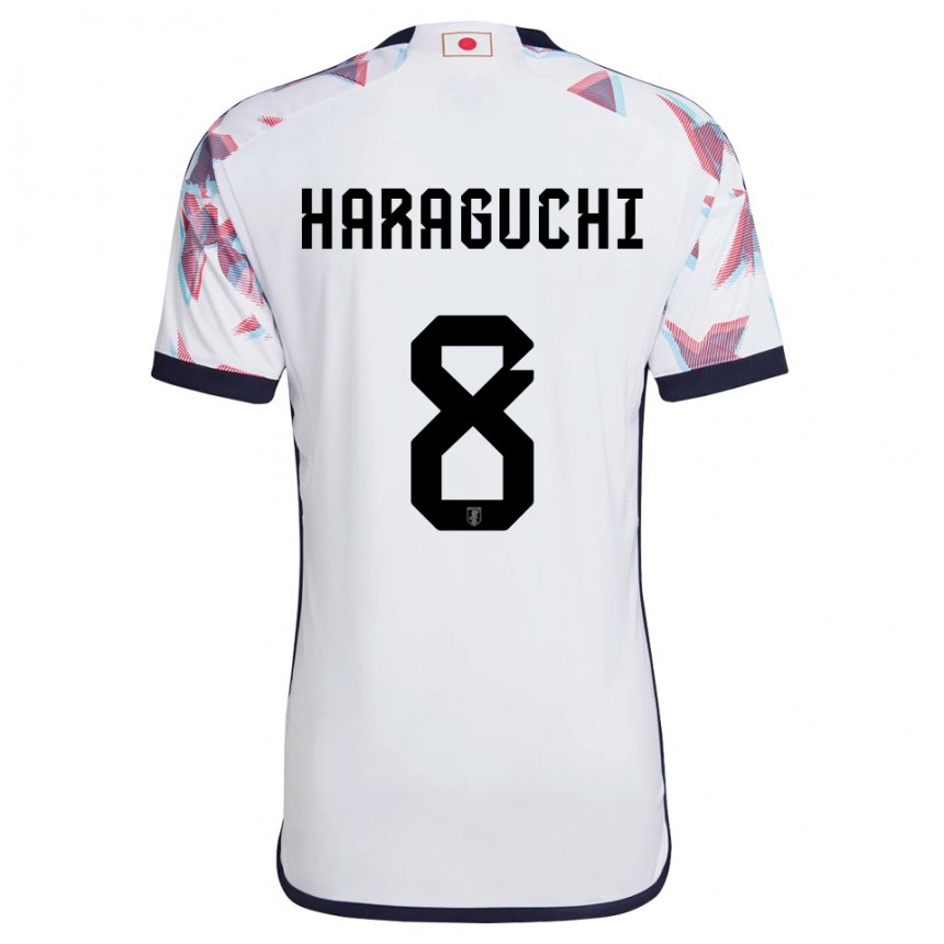 Herren Japanische Genki Haraguchi #8 Weiß Auswärtstrikot Trikot 22-24 T-shirt