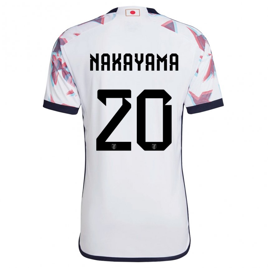 Herren Japanische Yuta Nakayama #20 Weiß Auswärtstrikot Trikot 22-24 T-shirt