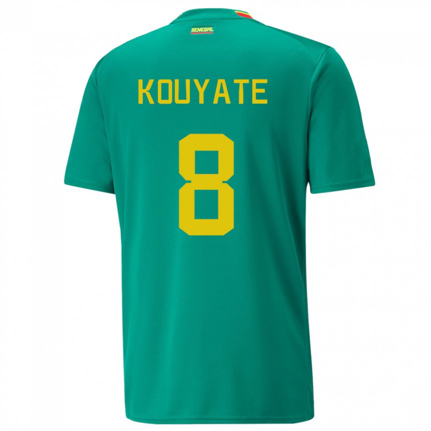 Herren Senegalesische Cheikhou Kouyate #8 Grün Auswärtstrikot Trikot 22-24 T-shirt