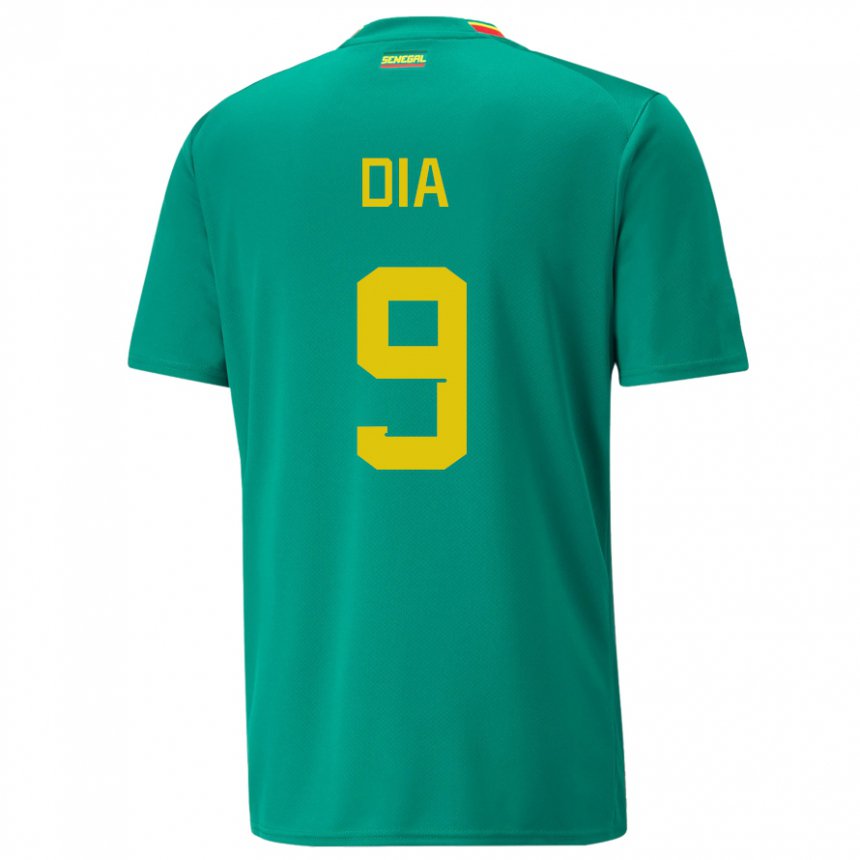 Herren Senegalesische Boulaye Dia #9 Grün Auswärtstrikot Trikot 22-24 T-shirt