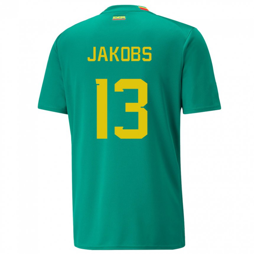 Herren Senegalesische Ismail Jakobs #13 Grün Auswärtstrikot Trikot 22-24 T-shirt