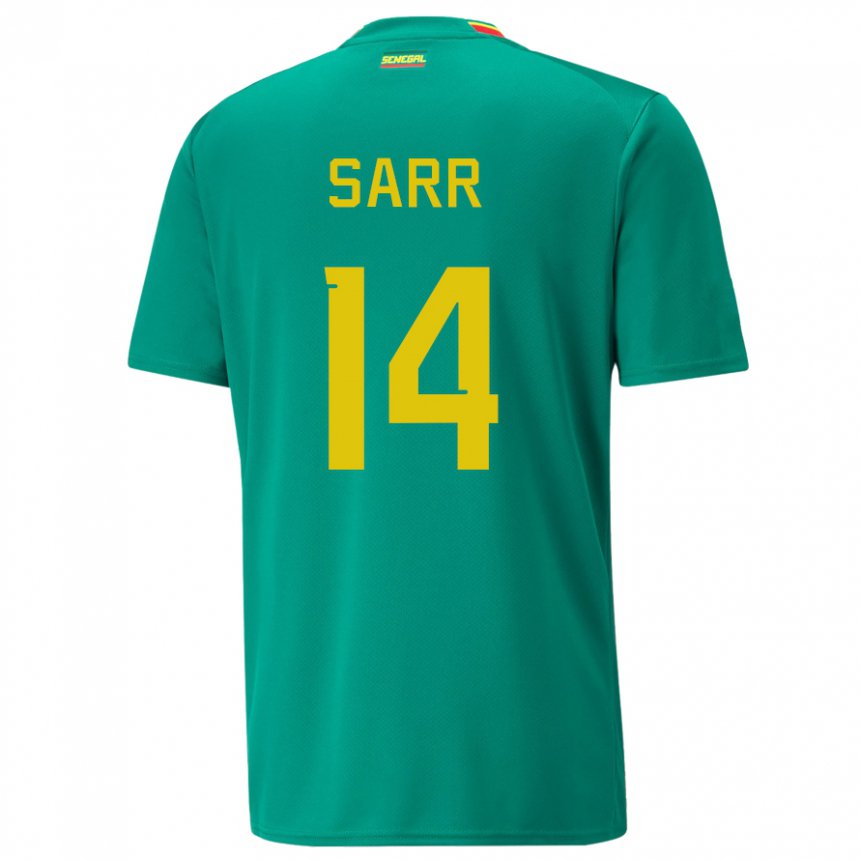 Herren Senegalesische Pape Sarr #14 Grün Auswärtstrikot Trikot 22-24 T-shirt
